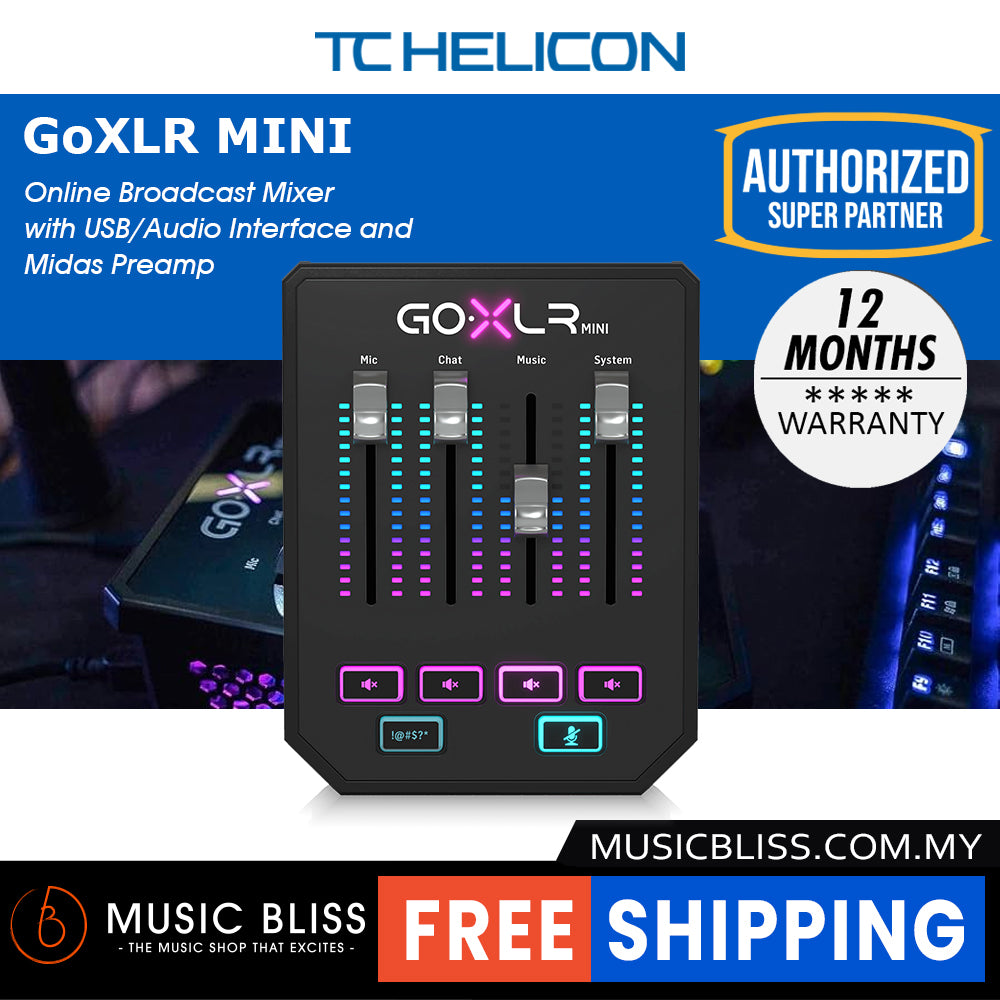 TC-Helicon deals GoXLR Mini USB Streaming Mixer with USB/Audio Interface