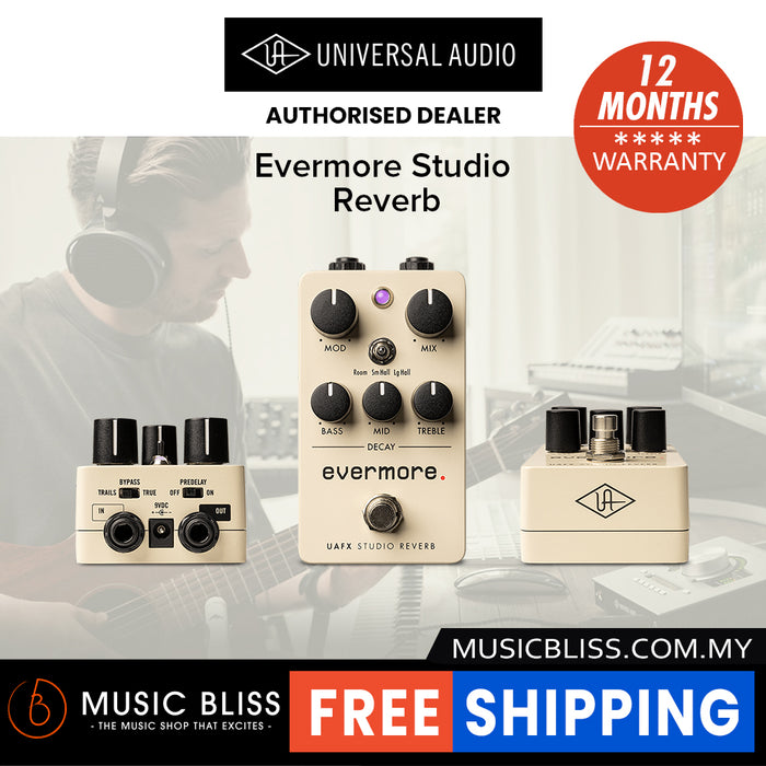 Universal Audio UAFX Evermore Studio Reverb Guitar Effects Pedal