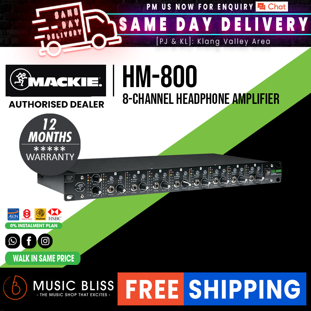 Mackie HM-800 8-Channel Headphone Amplifier | Music Bliss Malaysia