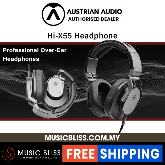 Austrian Audio Hi-X55 Professional Closed-Back Over-Ear Headphones - Music Bliss Malaysia