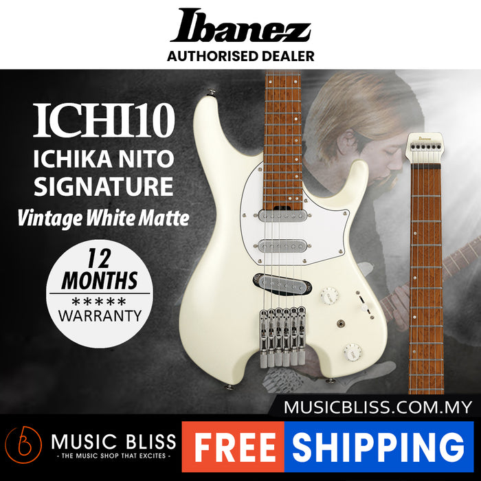 Ibanez Ichika Signature ICHI10 Electric Guitar - Vintage White Matte