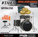 Tama Imperialstar 5-piece Drum Set with Drumsticks and Throne - 22" Kick - Blacked Out Black - Music Bliss Malaysia