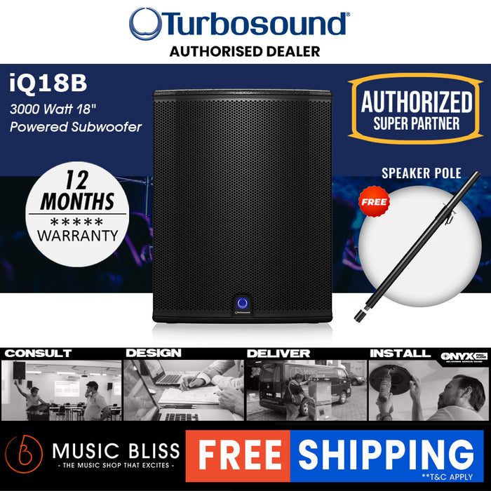 Turbosound iQ18B 3000W 18 inch Powered Subwoofer with DSP