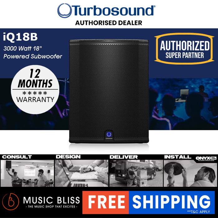 Turbosound iQ18B 3000W 18 inch Powered Subwoofer with DSP