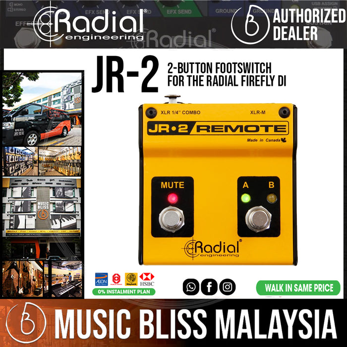Radial Engineering JR2 2-button Footswitch for the Radial Firefly DI - Music Bliss Malaysia