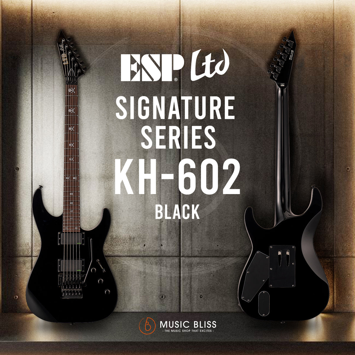 ESP LTD KH-602 Kirk Hammett Signature Electric Guitar with Hardcase - Black  (KH602) | Music Bliss Malaysia