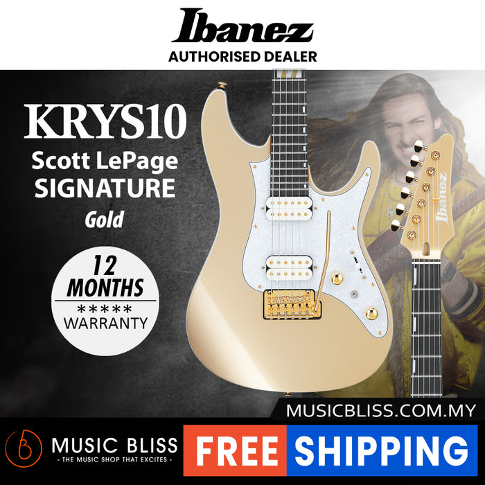 Ibanez KRYS10 Scott LePage Signature Electric Guitar - Gold