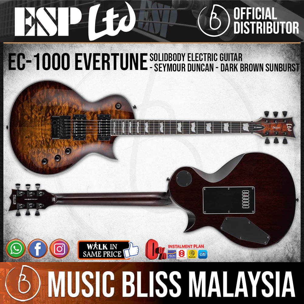 ESP LTD EC-1000 Evertune - Dark Brown Sunburst | Music Bliss Malaysia