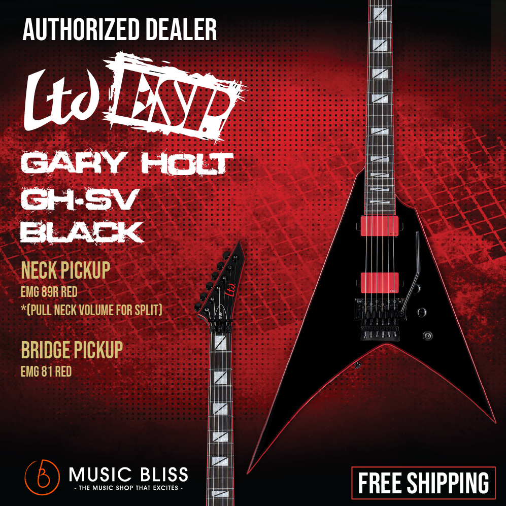 ESP LTD Gary Holt GH-SV Signature Electric Guitar - Black | Music