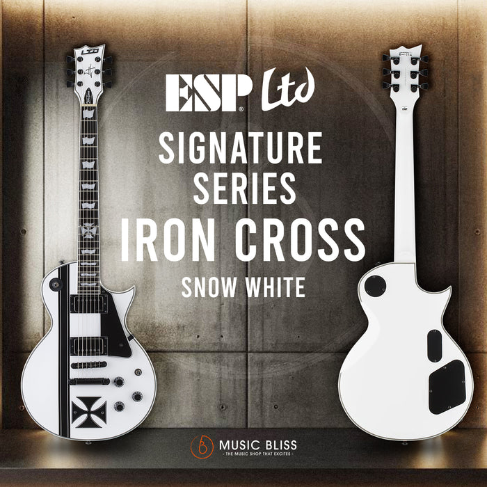 ESP LTD Iron Cross James Hetfiled Signature Electric Guitar Snow White IRONCROSSSW Music Bliss Malaysia