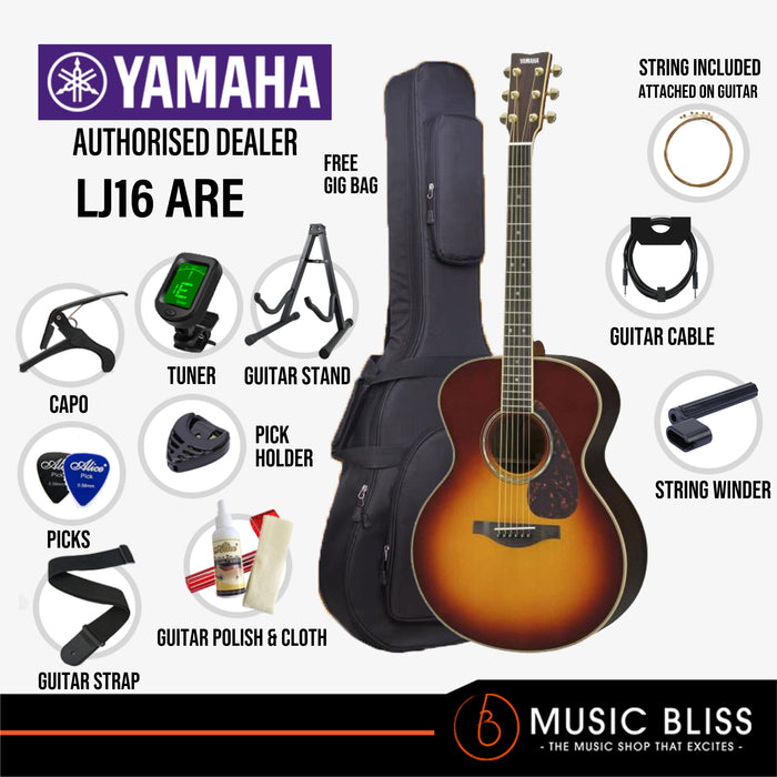 Yamaha LJ16 ARE Acoustic Guitar with FREE Hard Bag