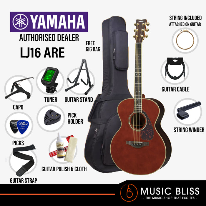 Yamaha LJ16 ARE Acoustic Guitar with FREE Hard Bag