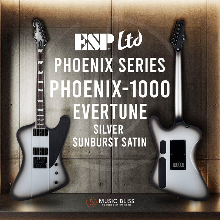 ESP LTD Phoenix-1000 EverTune Electric Guitar - Silver Sunburst Satin