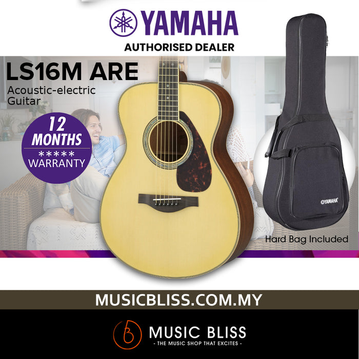 Yamaha LS16M ARE Acoustic-Electric Guitar with FREE Hard Bag - Natural