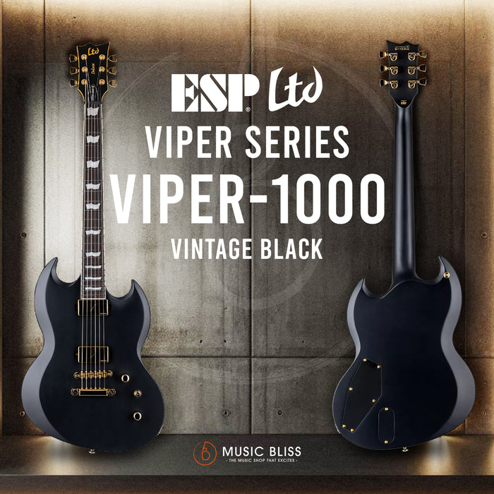 ESP LTD Viper-1000 Electric Guitar - Vintage Black