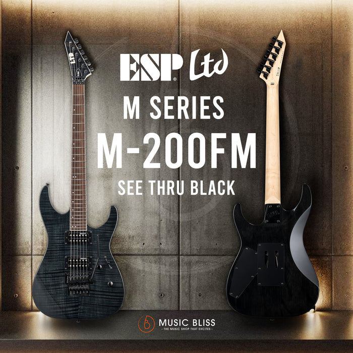 ESP LTD M-200FM Electric Guitar - See Thru Black