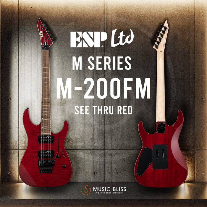 ESP LTD M-200FM Electric Guitar - See Thru Red