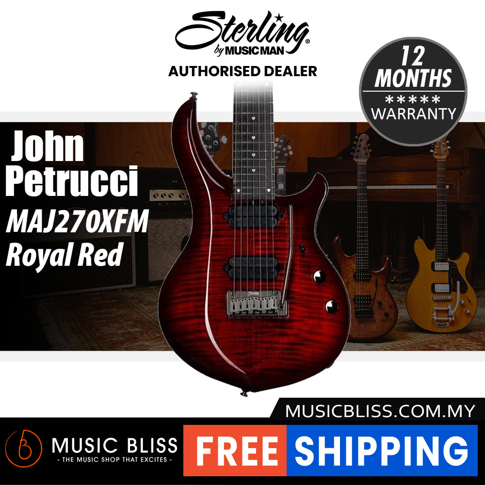 Sterling By Music Man John Petrucci Majesty MAJ270XFM 7-String Electric  Guitar - Royal Red | Music Bliss Malaysia