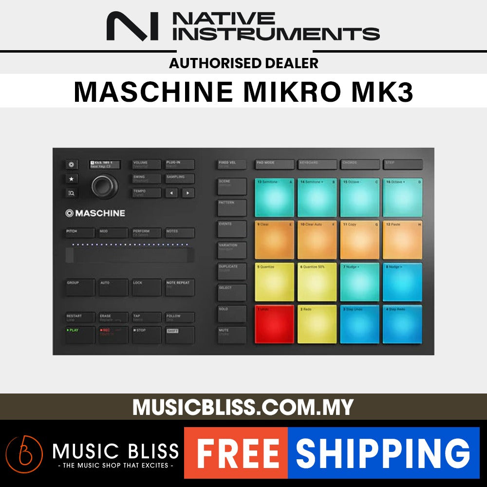 Native Instruments Maschine Mikro MK3 Groove Production - Music Bliss  Malaysia