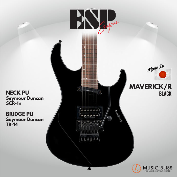 ESP Original MAVERICK/R - Black [MIJ - Made in Japan] - Music Bliss Malaysia