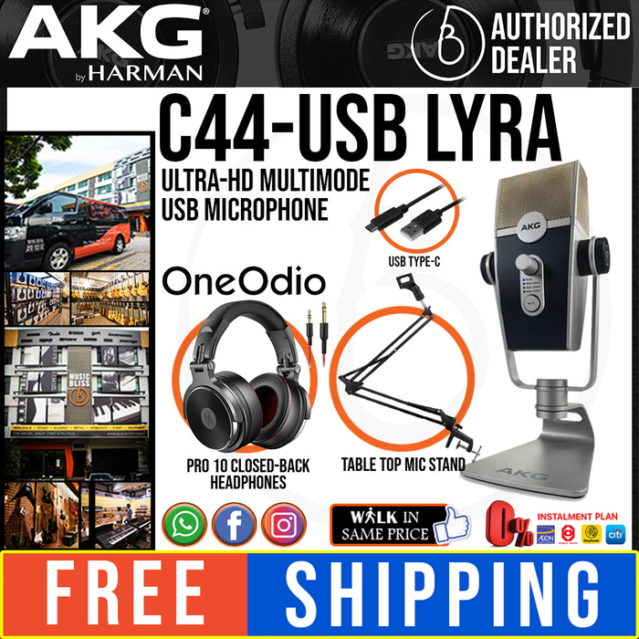 AKG LYRA Multi-pattern USB Microphone with FREE Table Top Mic Stand