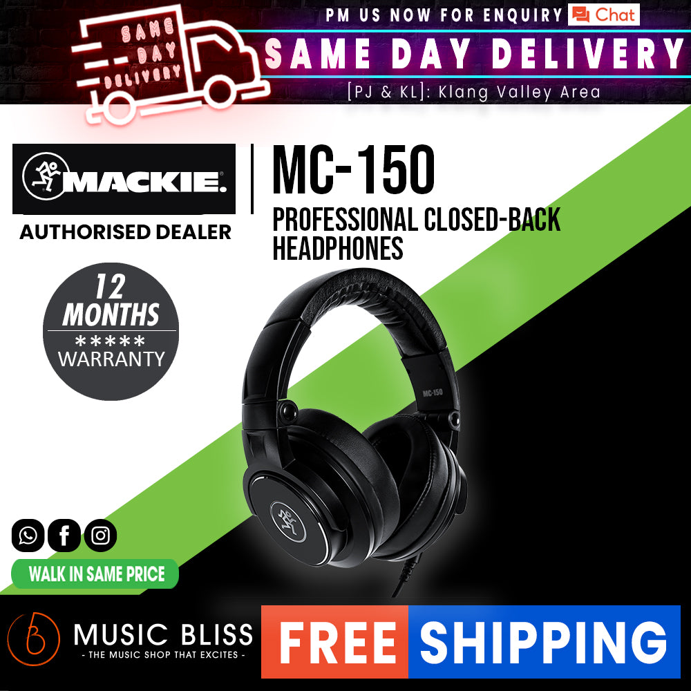 Mackie MC 150 Professional Closed Back Headphones Music Bliss