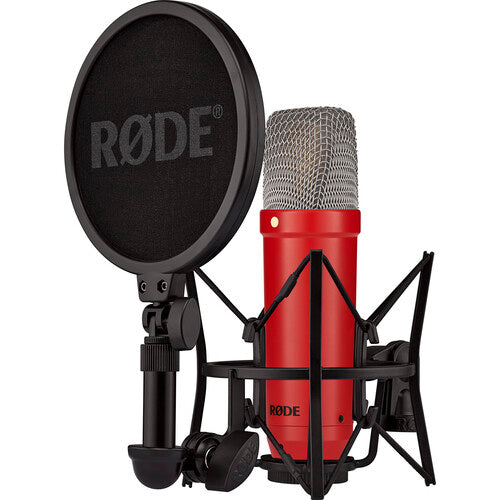 Rode NT1 Signature Series Condenser Microphone with SM6 Shockmount and Pop Filter - Red