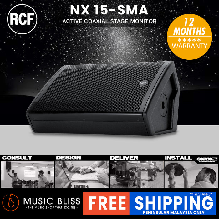 RCF NX 15-SMA 15" Active Coaxial 2-Way Stage Monitor Speaker