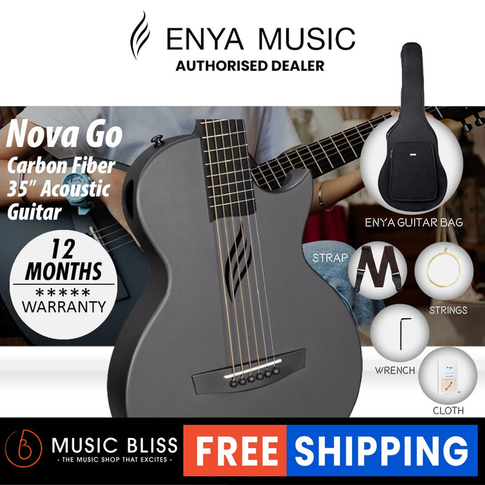 Enya Nova Go Carbon Fiber Acoustic Guitar - Black