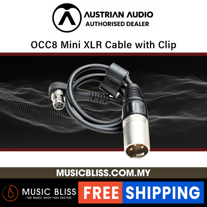 Austrian Audio OCC8 Mini XLR Cable with Clip - Music Bliss Malaysia