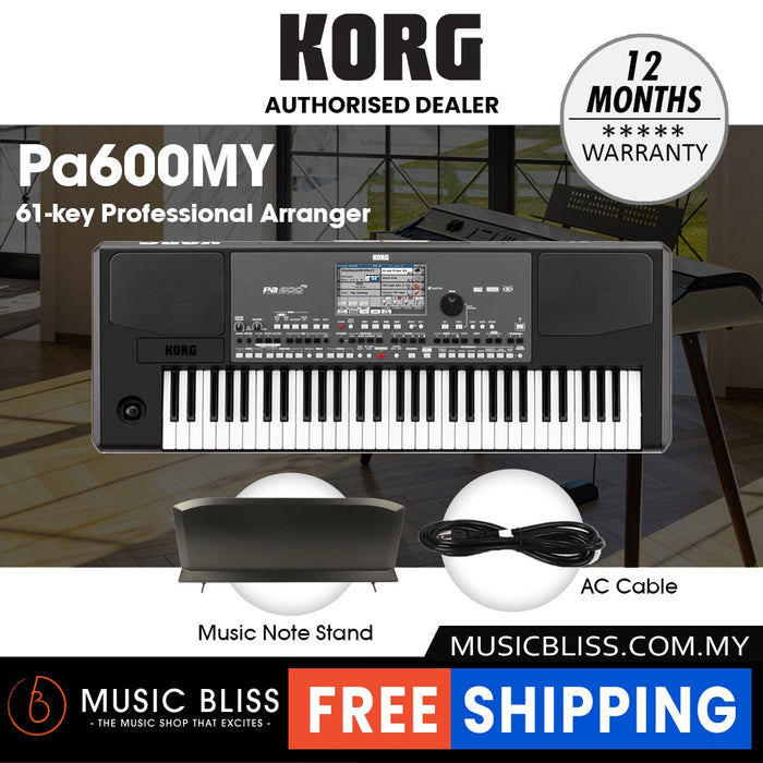 Korg Pa600MY 61-key Professional Arranger with 0% Instalment