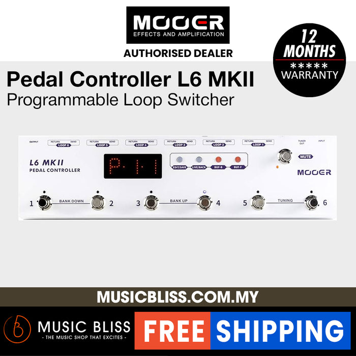 Mooer Pedal Controller L6 MKII Programmable Loop Switcher
