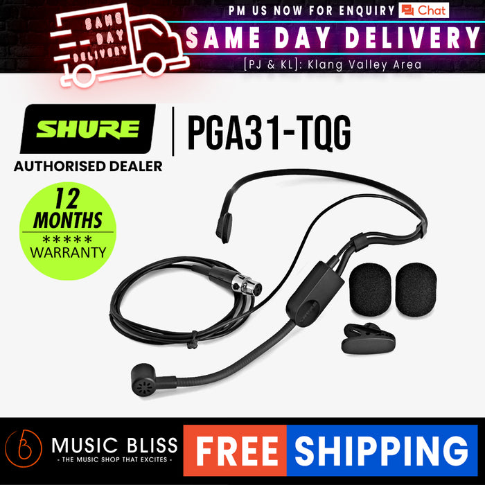 Shure PGA31-TQG Headset Condenser Microphone - Music Bliss Malaysia