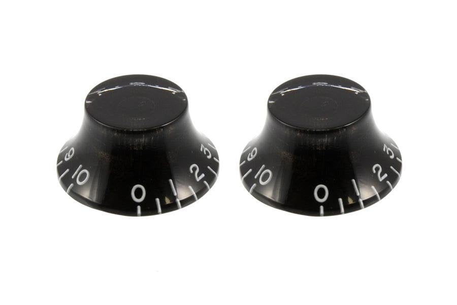 ALLPARTS PK-0140-023 Vintage Style Bell Knobs - Black (Pack of 2) - Music Bliss Malaysia