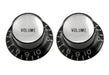 ALLPARTS PK-0184-023 Volume Reflector Knobs - Black (Pack of 2) - Music Bliss Malaysia
