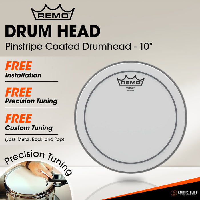 Remo Pinstripe Coated Drumhead - 12'' [Free In-Store Installation]