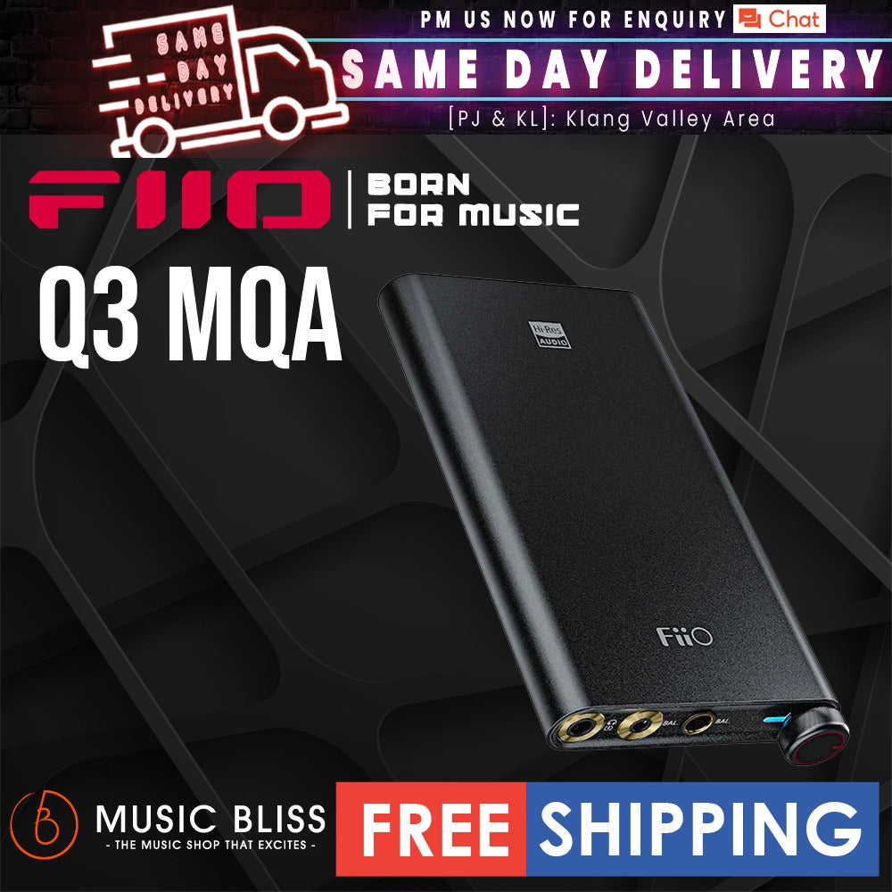 FiiO Q3 MQA Edition Hi-Res Portable DAC Headphone Amplifier AKM