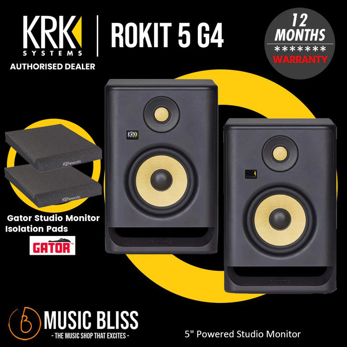 KRK RP5 G4 ROKIT 5-In Powered Studio Monitor Pair