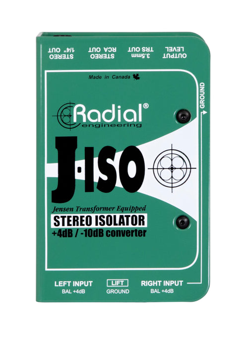 Radial Engineering J-Iso Stereo +4dB to -10dB converter - Music Bliss Malaysia