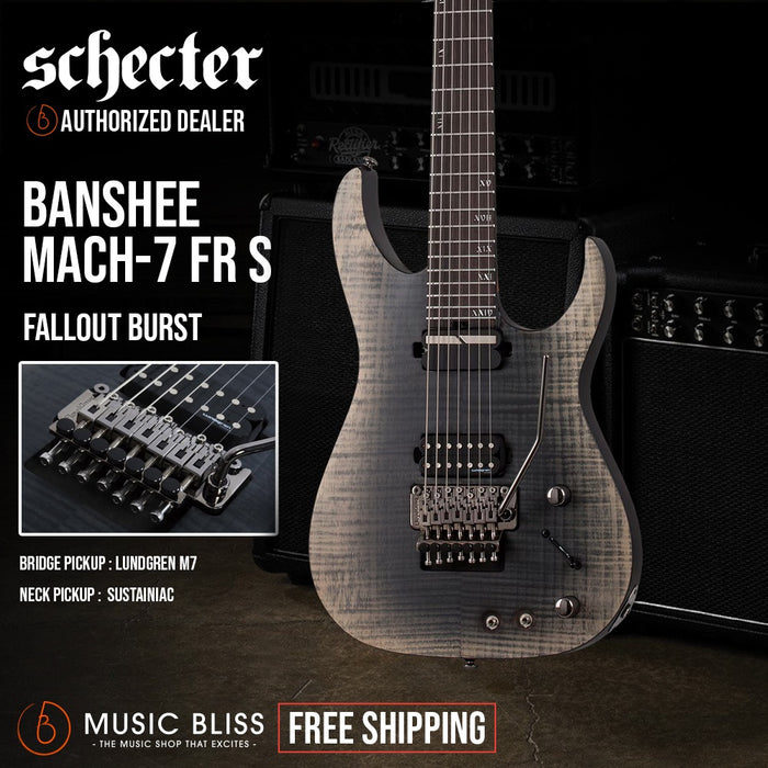 Schecter Banshee Mach-7 FR-S Electric Guitar - Fallout Burst