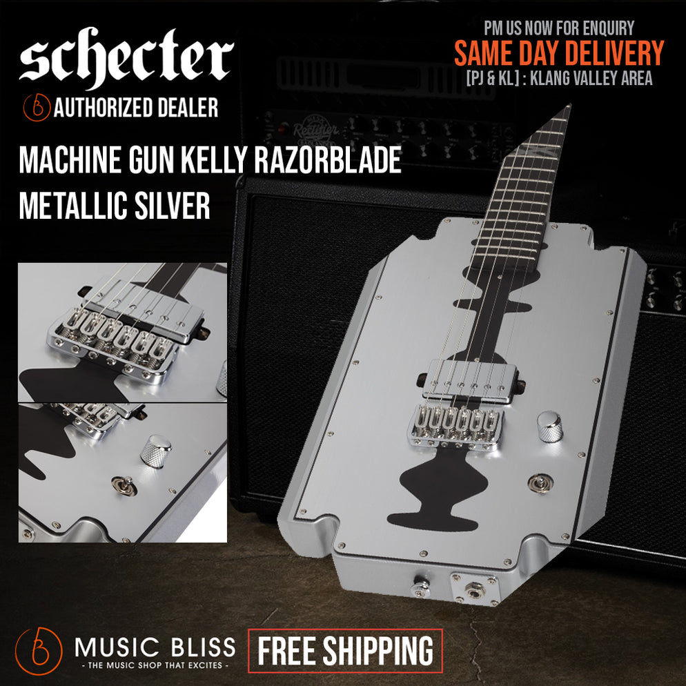 Schecter Machine Gun Kelly Razor Blade Electric Guitar - Metallic ...