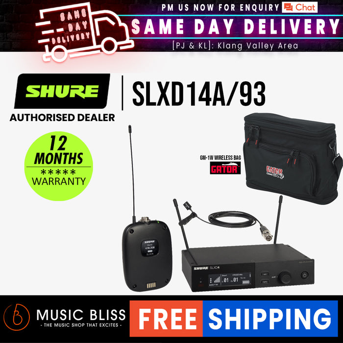 Shure SLXD14 93 Wireless System with SLXD1 Bodypack Transmitter