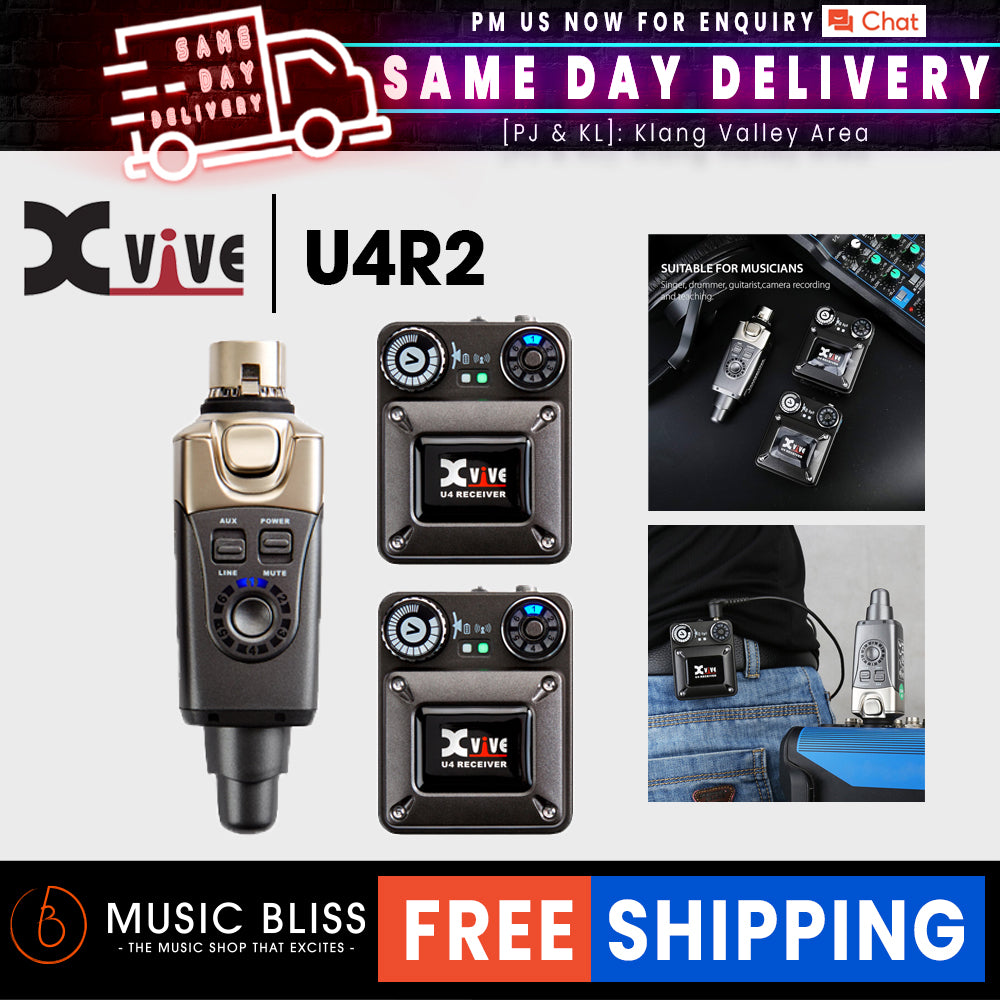 Xvive U4 Wireless In-ear Monitoring System with T9 Earphones