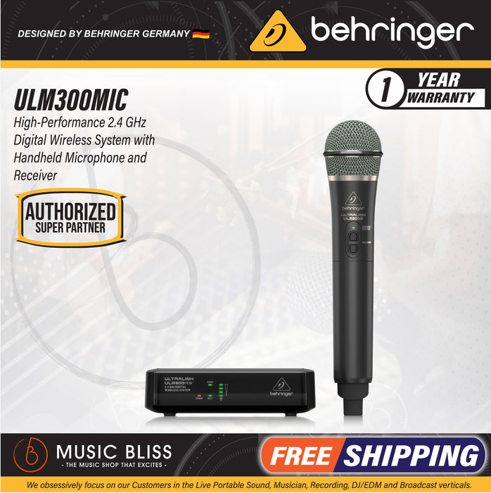 Behringer ULM300MIC Wireless Handheld Microphone System Music