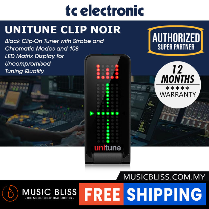 TC Electronic UniTune Clip Clip-on Chromatic Tuner - Noir