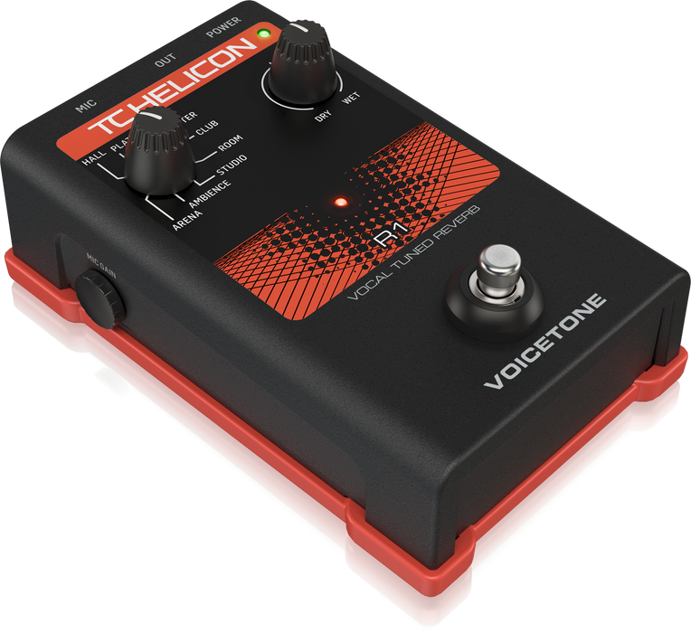 TC-Helicon VoiceTone R1 Vocal Reverb Pedal - Music Bliss Malaysia