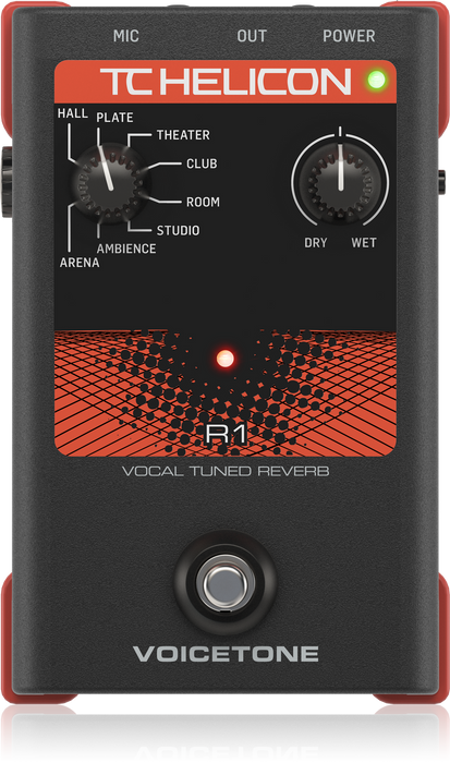 TC-Helicon VoiceTone R1 Vocal Reverb Pedal - Music Bliss Malaysia