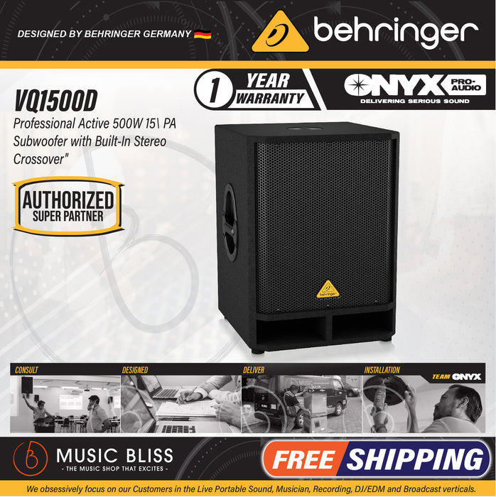 Behringer clearance subwoofer vq1500d