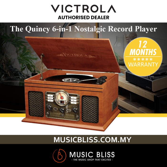 Victrola 6-in-1 Nostalgic Bluetooth Record Player with 3-Speed outlet Turntable with CD