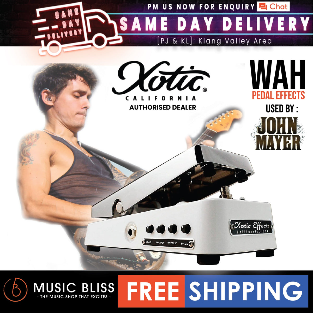 Xotic Wah Effects Pedal Used by John Mayer Music Bliss Malaysia